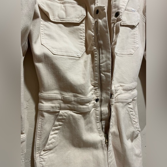 MOTHER Cream Denim Jumpsuit One Piece NWOT - Picture 9 of 12